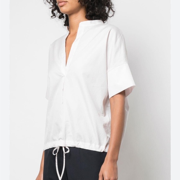 VINCE Peony Poplin Drawstring Shirt Sz S - Picture 1 of 9